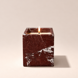 Rosso Levanto Marble Candle