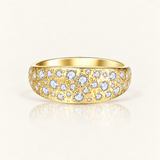 Solid Gold Stardust Moissanite Ring