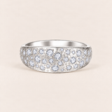 Solid Gold Stardust Moissanite Ring