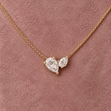 Toi et Moi Moissanite Necklace