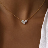 Toi et Moi Moissanite Necklace