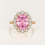 Étoile Oval Cut Pink CZ Ring